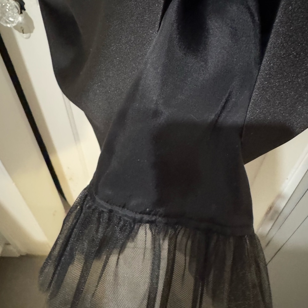 Vintage Laundry by Shelli Segal Strapless Black Cocktail Dress Red Sash 8 - Picture 7 of 8